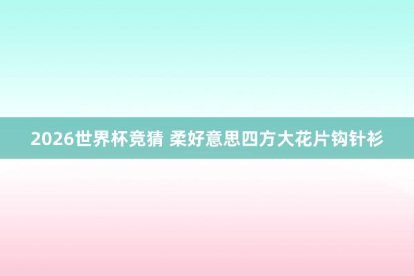 2026世界杯竞猜 柔好意思四方大花片钩针衫
