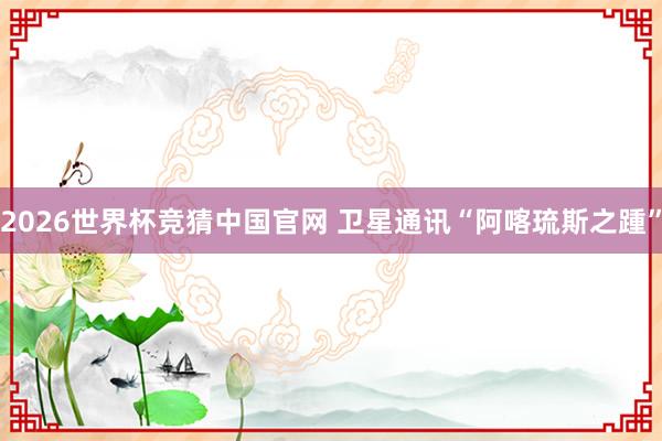 2026世界杯竞猜中国官网 卫星通讯“阿喀琉斯之踵”