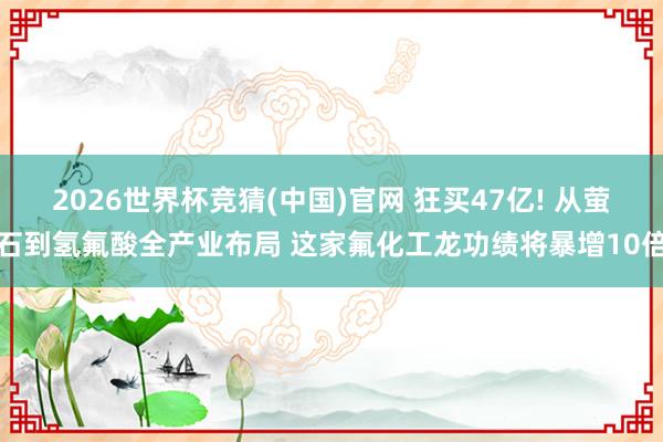 2026世界杯竞猜(中国)官网 狂买47亿! 从萤石到氢氟酸全产业布局 这家氟化工龙功绩将暴增10倍
