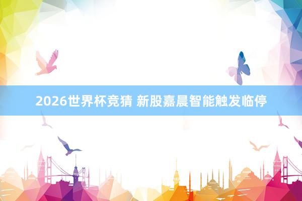 2026世界杯竞猜 新股嘉晨智能触发临停