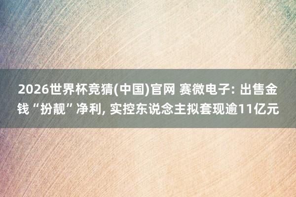 2026世界杯竞猜(中国)官网 赛微电子: 出售金钱“扮靓”净利， 实控东说念主拟套现逾11亿元