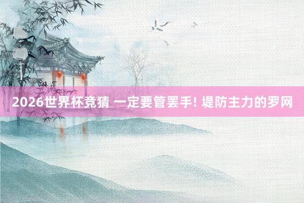 2026世界杯竞猜 一定要管罢手! 堤防主力的罗网