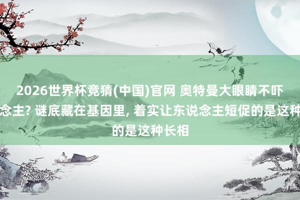 2026世界杯竞猜(中国)官网 奥特曼大眼睛不吓东说念主? 谜底藏在基因里, 着实让东说念主短促的是这种长相