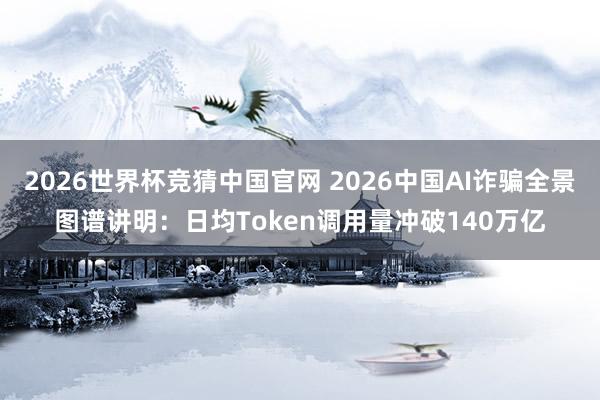 2026世界杯竞猜中国官网 2026中国AI诈骗全景图谱讲明:日均Token调用量冲破140万亿