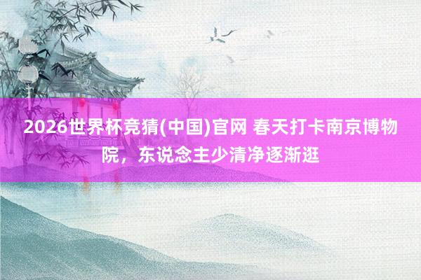 2026世界杯竞猜(中国)官网 春天打卡南京博物院,东说念主少清净逐渐逛