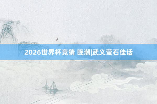 2026世界杯竞猜 晚潮|武义萤石佳话