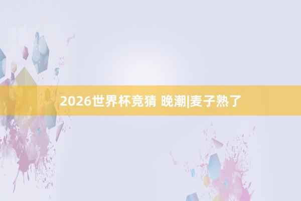 2026世界杯竞猜 晚潮|麦子熟了
