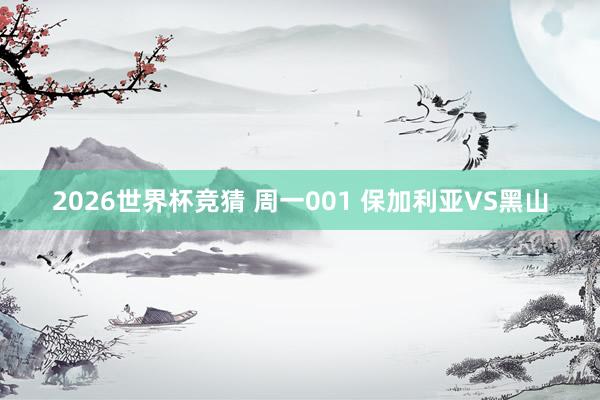 2026世界杯竞猜 周一001 保加利亚VS黑山