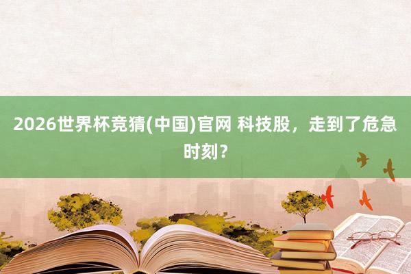 2026世界杯竞猜(中国)官网 科技股，走到了危急时刻？