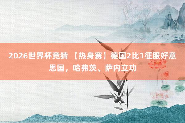 2026世界杯竞猜 【热身赛】德国2比1征服好意思国,哈弗茨、萨内立功