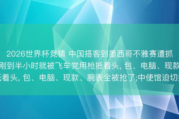 2026世界杯竞猜 中国搭客到墨西哥不雅赛遭抓枪攫取， 当事东谈主: 刚到半小时就被飞车党用枪抵着头， 包、电脑、现款、腕表全被抢了;中使馆迫切提醒